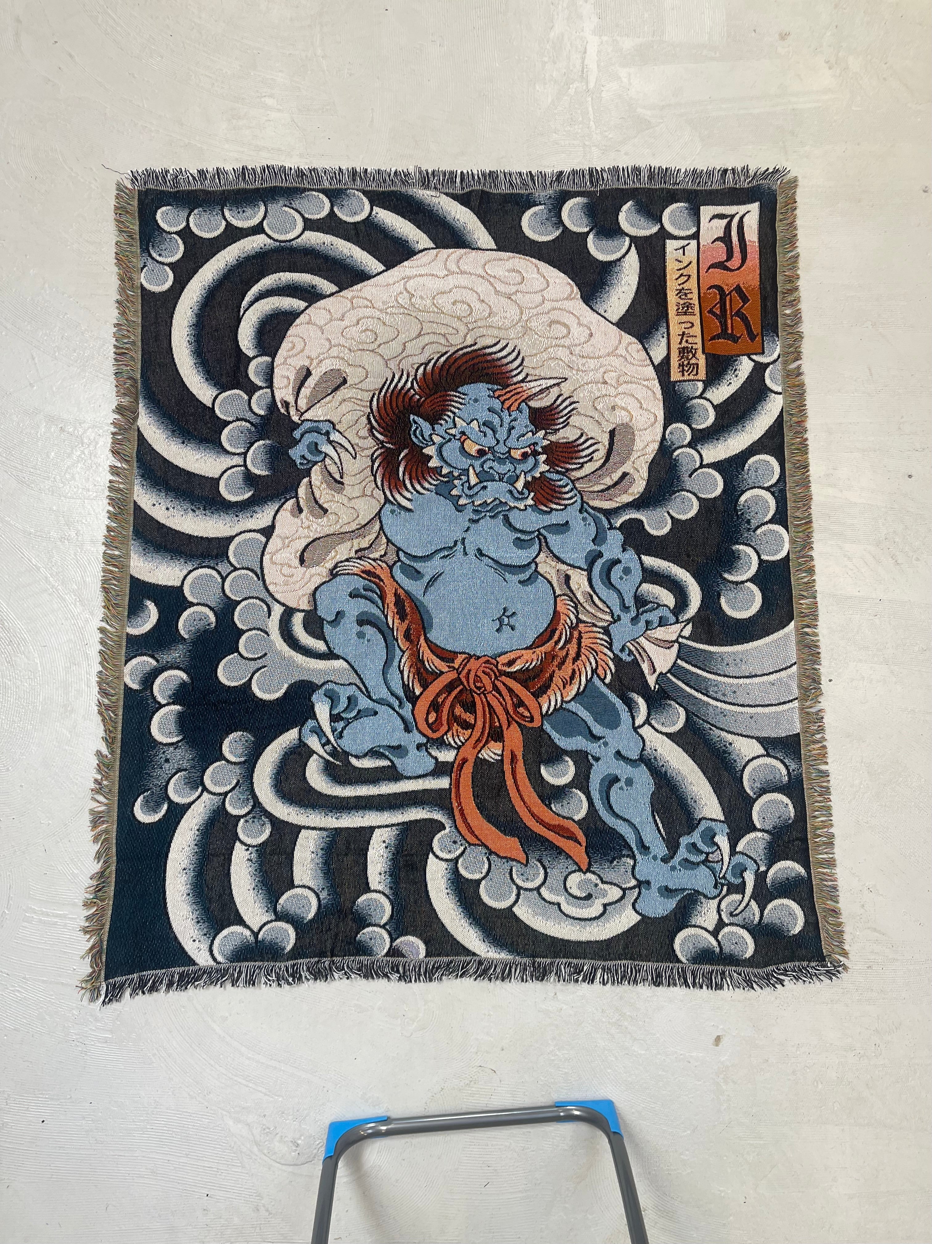 Fujin Tapestry Rug - Japanese Art Decor – Inked Rugs
