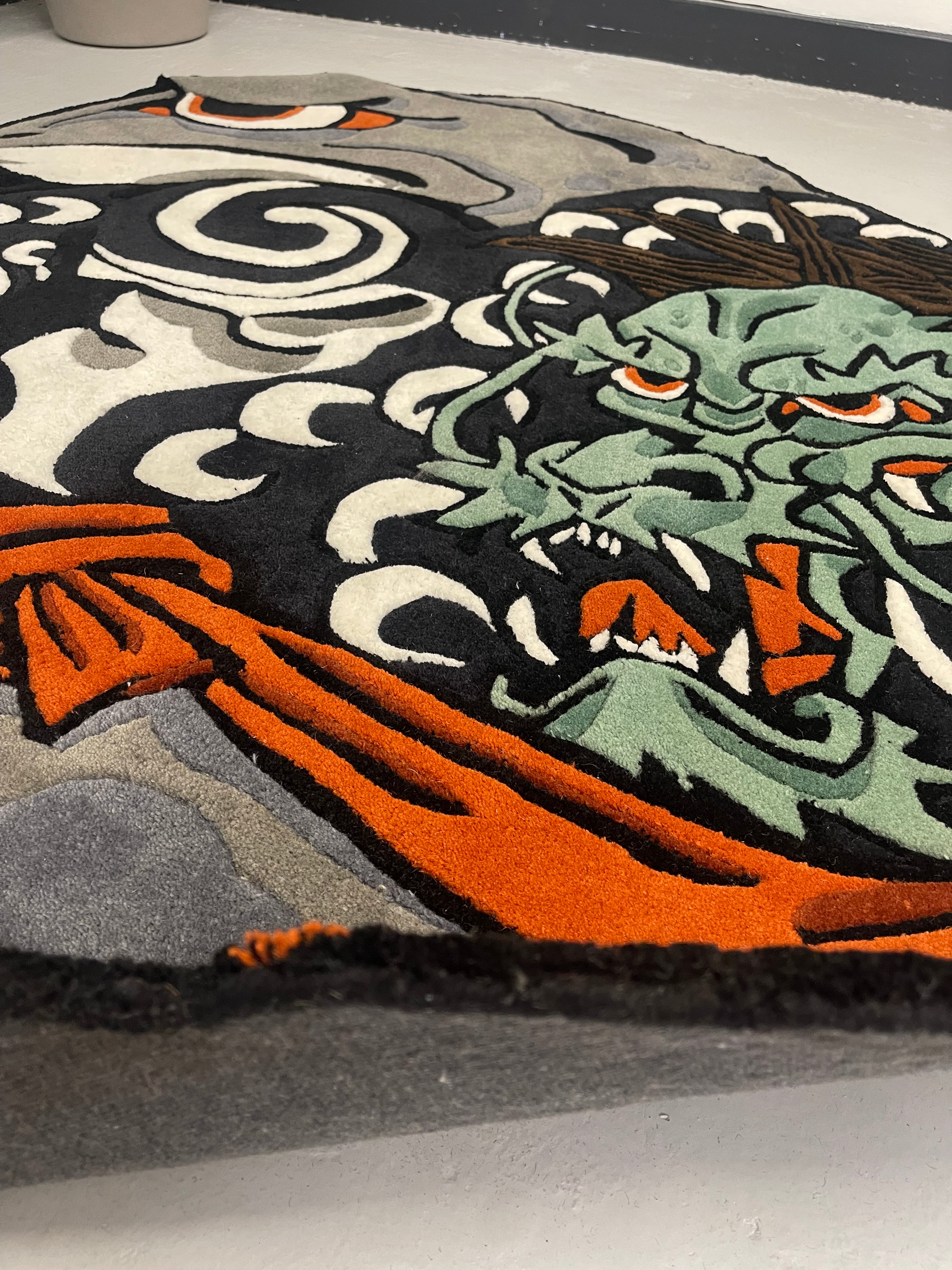 Tattooed Kaeru Rug - Japanese Frog Decor – Inked Rugs