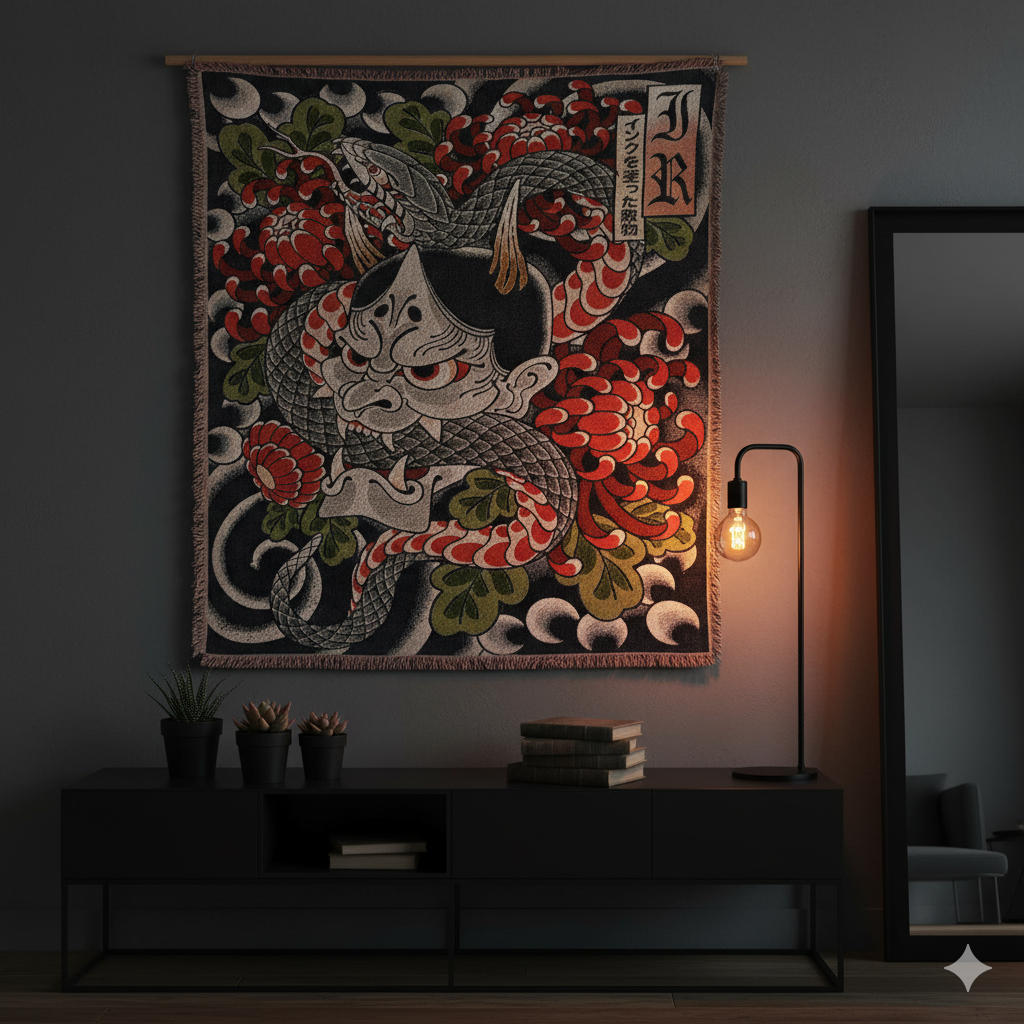 Hannya Snake Tapestry