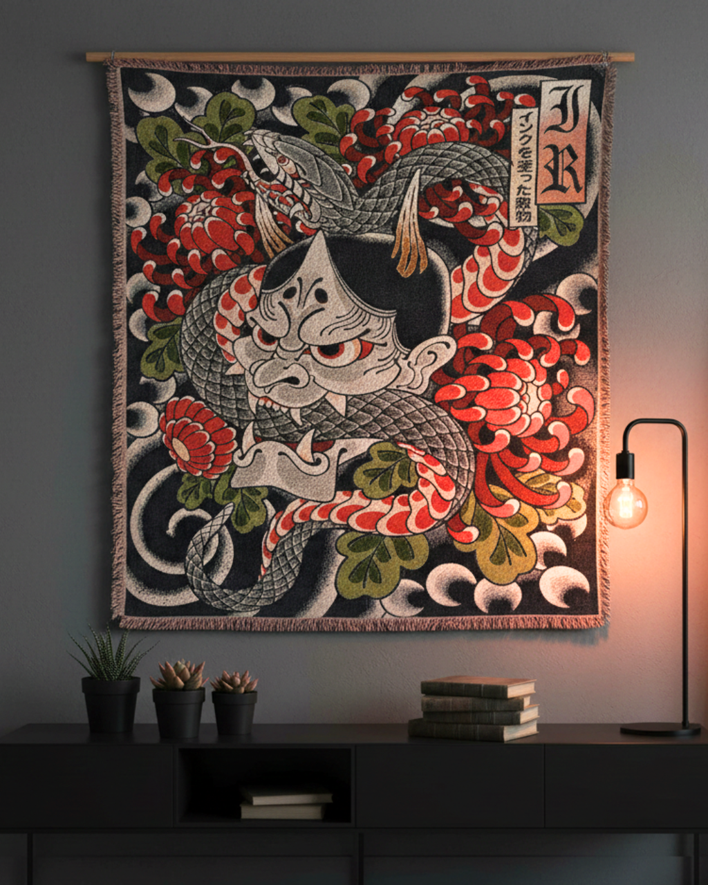 Hannya Snake Tapestry