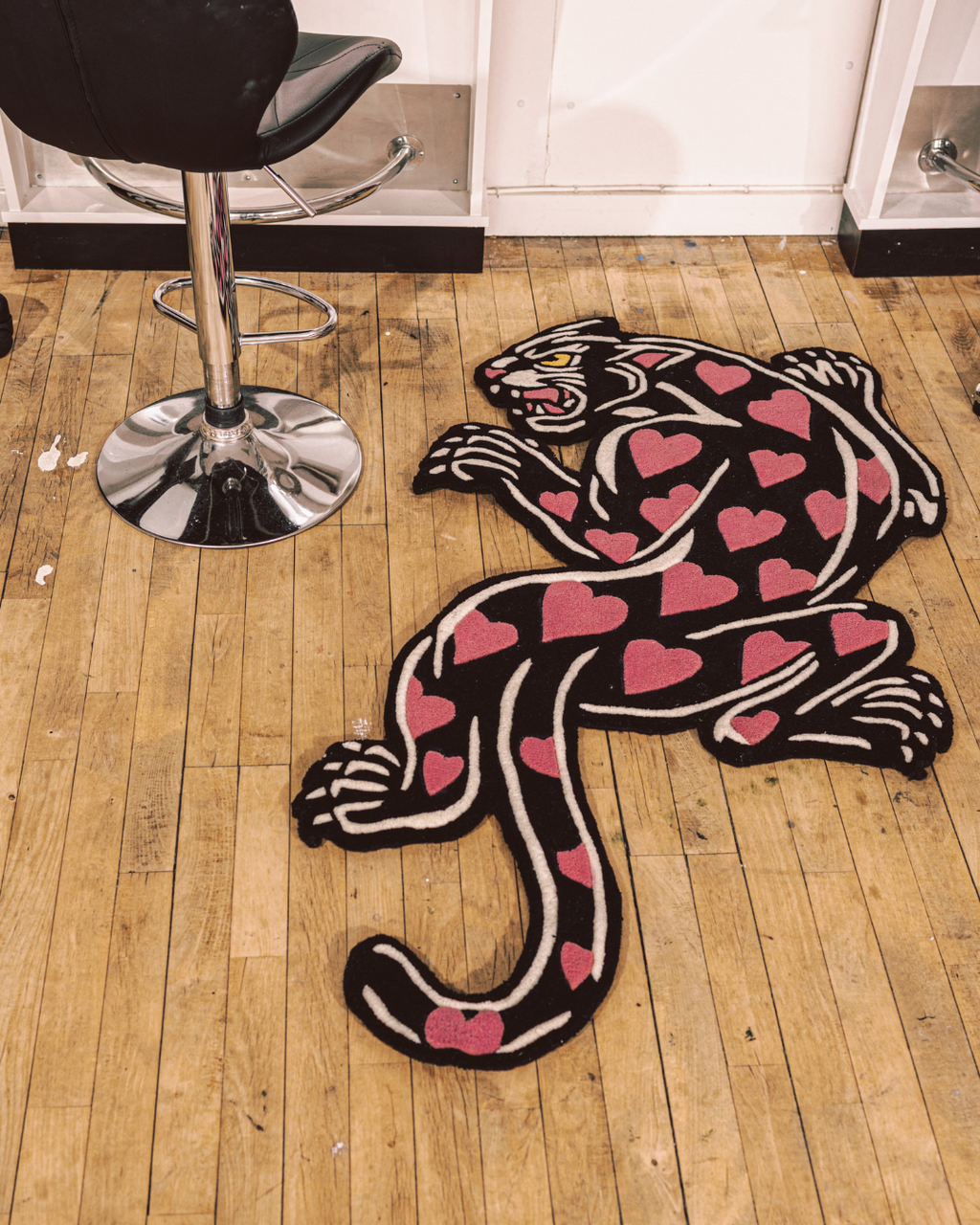 Loveheart Panther – Inked Rugs Loveheart Panther – Inked Rugs