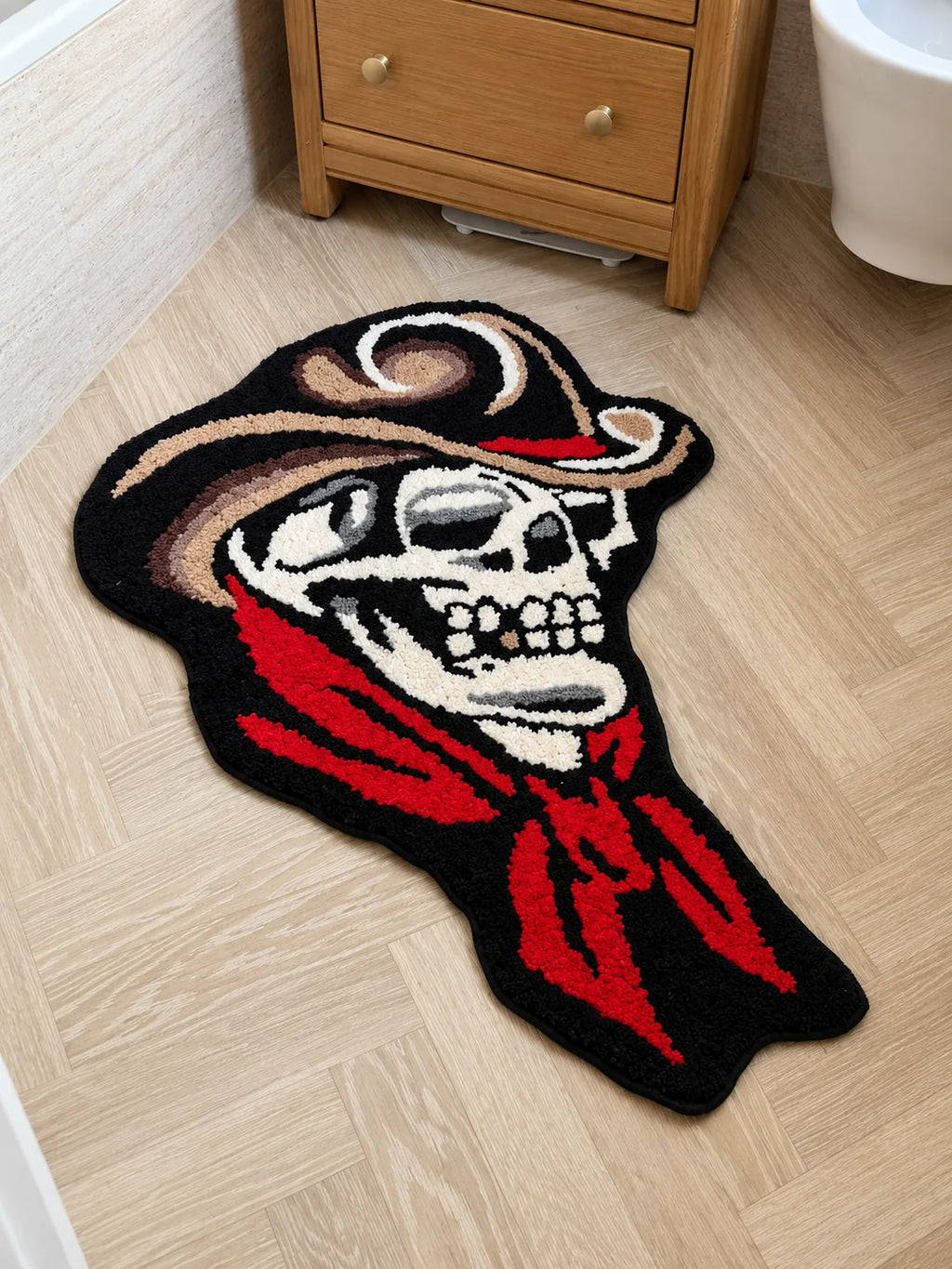 Cowboy Skull Bath Mat