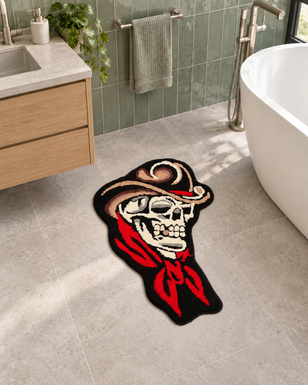 Cowboy Skull Bath Mat